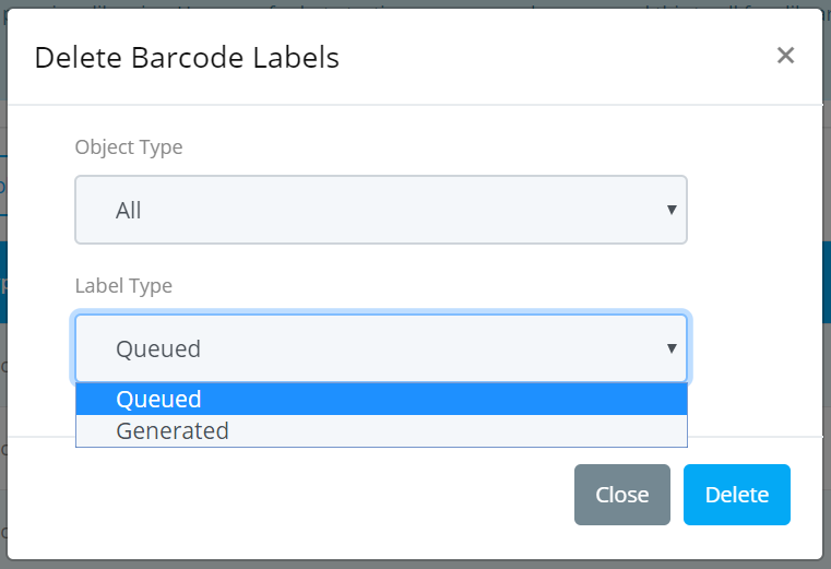 Barcode Labels label type
