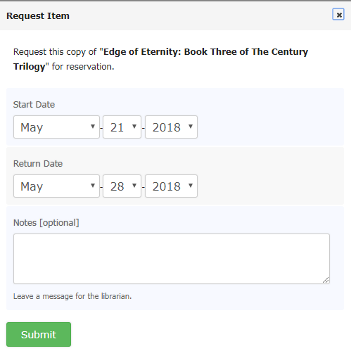 Member area catalog request form