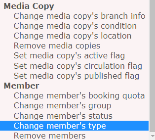 Bulk Actions change member's type