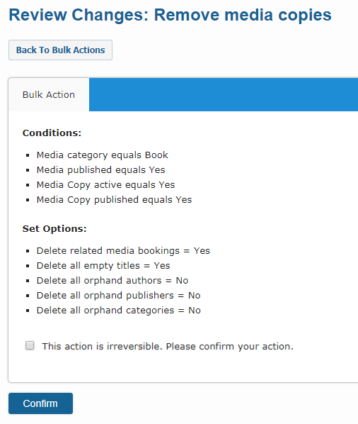 Bulk Actions copies delete options