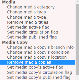 Bulk Actions remove media copys